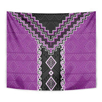 Purple Niho Taniwha Mix Poutama Tapestry Unique Taniko Aotearoa