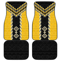 Yellow Niho Taniwha Mix Poutama Car Mats Unique Taniko Aotearoa