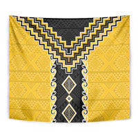 Yellow Niho Taniwha Mix Poutama Tapestry Unique Taniko Aotearoa