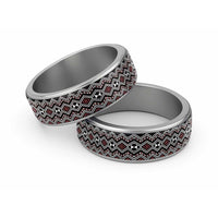 Aotearoa Brown Taniko Pattern Special Classic Ring - Polynesian Pride