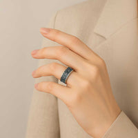 Aotearoa Green Taniko Pattern Special Classic Ring - Polynesian Pride