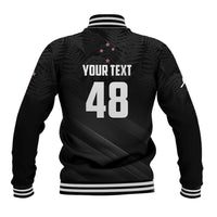 Custom New Zealand Cricket Baseball Jacket Aotearoa Black Cap Come On