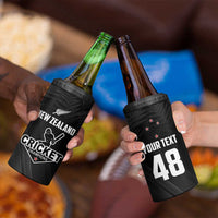 Custom New Zealand Cricket 4 in 1 Can Cooler Tumbler Aotearoa Black Cap Come On LT01 - Polynesian Pride