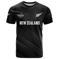 Custom New Zealand Cricket T Shirt Aotearoa Black Cap Come On