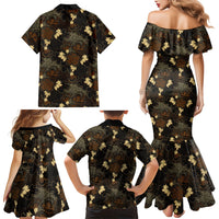Javanese Batik Semen Family Matching Mermaid Dress and Hawaiian Shirt Indonesian Traditional Pattern LT01 - Polynesian Pride