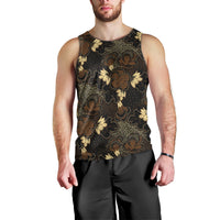 Javanese Batik Semen Men Tank Top Indonesian Traditional Pattern
