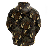 Javanese Batik Semen Zip Hoodie Indonesian Traditional Pattern
