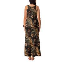 Batik Pedalaman Semen Lereng Style Family Matching Tank Maxi Dress and Hawaiian Shirt Indonesian Traditional Pattern LT01 - Polynesian Pride