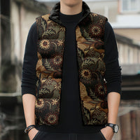 Batik Pedalaman Semen Lereng Style Sleeveless Puffer Jacket Indonesian Traditional Pattern