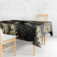 Gold Tropical Leaves Hawaii Mikioi Lei Tablecloth Luxury Stylized - Polynesian Pride