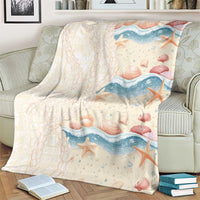 Beige Hawaii Lei Seashells Starfish Blanket Sandy Sylized - Polynesian Pride