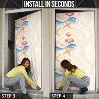 Beige Hawaii Lei Seashells Starfish Door Cover Sandy Sylized - Polynesian Pride