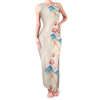 Beige Hawaii Lei Seashells Starfish Family Matching Tank Maxi Dress and Hawaiian Shirt Sandy Sylized - Polynesian Pride