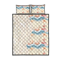 Beige Hawaii Lei Seashells Starfish Quilt Bed Set Sandy Sylized - Polynesian Pride