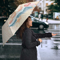 Beige Hawaii Lei Seashells Starfish Umbrella Sandy Sylized - Polynesian Pride