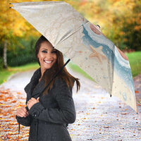 Beige Hawaii Lei Seashells Starfish Umbrella Sandy Sylized - Polynesian Pride