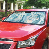 Hawaii Lei Seashells Starfish Auto Sun Shade Fresh Summer Vibe - Polynesian Pride