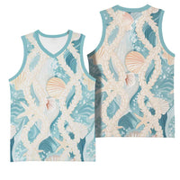 Hawaii Lei Seashells Starfish Basketball Jersey Fresh Summer Vibe - Polynesian Pride