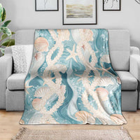 Hawaii Lei Seashells Starfish Blanket Fresh Summer Vibe - Polynesian Pride