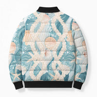 Hawaii Lei Seashells Starfish Bomber Puffer Jacket Fresh Summer Vibe - Polynesian Pride