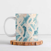 Hawaii Lei Seashells Starfish Ceramic Mug Fresh Summer Vibe - Polynesian Pride