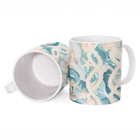 Hawaii Lei Seashells Starfish Ceramic Mug Fresh Summer Vibe - Polynesian Pride