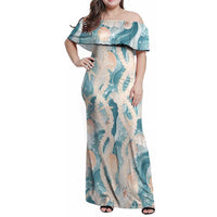 Hawaii Lei Seashells Starfish Family Matching Off Shoulder Maxi Dress and Hawaiian Shirt Fresh Summer Vibe - Polynesian Pride