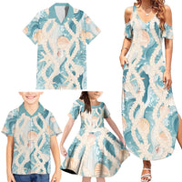 Hawaii Lei Seashells Starfish Family Matching Summer Maxi Dress and Hawaiian Shirt Fresh Summer Vibe - Polynesian Pride