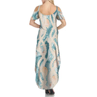 Hawaii Lei Seashells Starfish Family Matching Summer Maxi Dress and Hawaiian Shirt Fresh Summer Vibe - Polynesian Pride