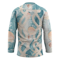 Hawaii Lei Seashells Starfish Hockey Jersey Fresh Summer Vibe - Polynesian Pride