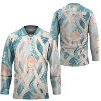 Hawaii Lei Seashells Starfish Hockey Jersey Fresh Summer Vibe - Polynesian Pride