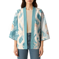 Hawaii Lei Seashells Starfish Kimono Fresh Summer Vibe - Polynesian Pride