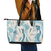 Hawaii Lei Seashells Starfish Leather Tote Bag Fresh Summer Vibe LT01 - Polynesian Pride