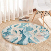 Hawaii Lei Seashells Starfish Round Carpet Fresh Summer Vibe LT01 - Polynesian Pride