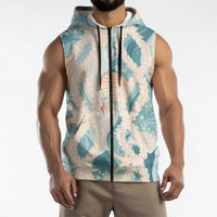 Hawaii Lei Seashells Starfish Sleeveless Zip Hoodie Fresh Summer Vibe - Polynesian Pride