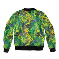 Hawaii Summer Tropical Leaves Bomber Jacket - Polynesian Pride