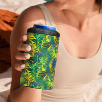 Hawaii Summer Tropical Leaves 4 in 1 Can Cooler Tumbler - Polynesian Pride