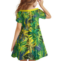 Hawaii Summer Tropical Leaves Family Matching Off Shoulder Maxi Dress and Hawaiian Shirt - Polynesian Pride