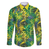 Hawaii Summer Tropical Leaves Family Matching Puletasi and Hawaiian Shirt - Polynesian Pride