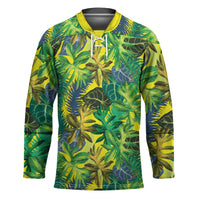 Hawaii Summer Tropical Leaves Hockey Jersey - Polynesian Pride