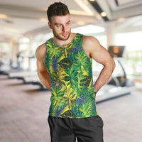 Hawaii Summer Tropical Leaves Men Tank Top - Polynesian Pride