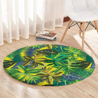 Hawaii Summer Tropical Leaves Round Carpet LT01 - Polynesian Pride