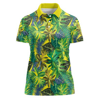 Hawaii Summer Tropical Leaves Women Polo Shirt - Polynesian Pride