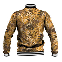 Hawaii Gold Tropical Leaves Baseball Jacket - Polynesian Pride