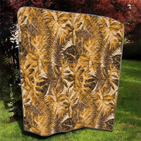 Hawaii Gold Tropical Leaves Quilt - Polynesian Pride