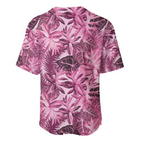 Hawaii Pink Tropical Leaves Baseball Jersey LT01 - Polynesian Pride