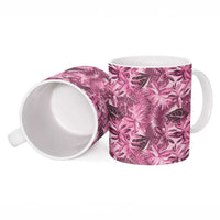 Hawaii Pink Tropical Leaves Ceramic Mug - Polynesian Pride