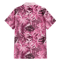 Hawaii Pink Tropical Leaves Family Matching Summer Maxi Dress and Hawaiian Shirt LT01 - Polynesian Pride