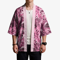 Hawaii Pink Tropical Leaves Kimono - Polynesian Pride