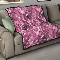 Hawaii Pink Tropical Leaves Quilt - Polynesian Pride